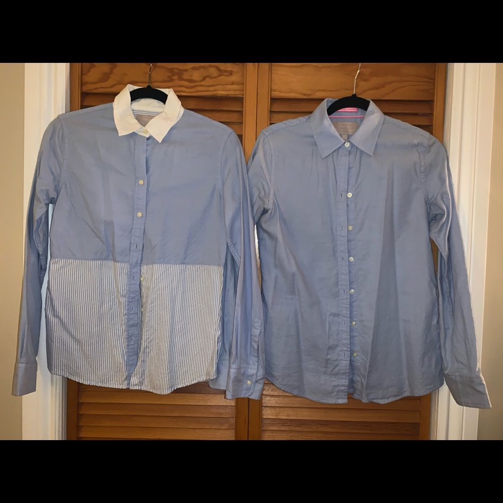 Bundle of two banana republic oxford shirts.